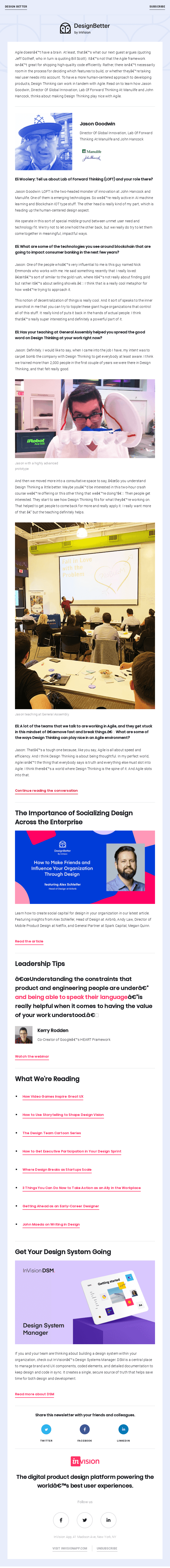 How John Hancock does design thinking and agile