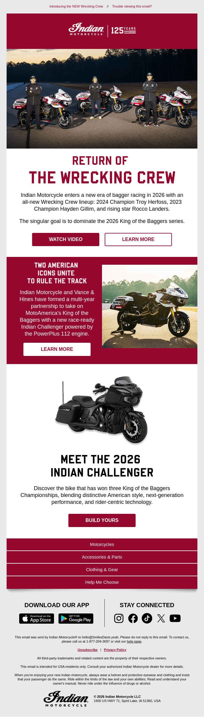 Meet The 2026 Indian Motorcycle Racing Team