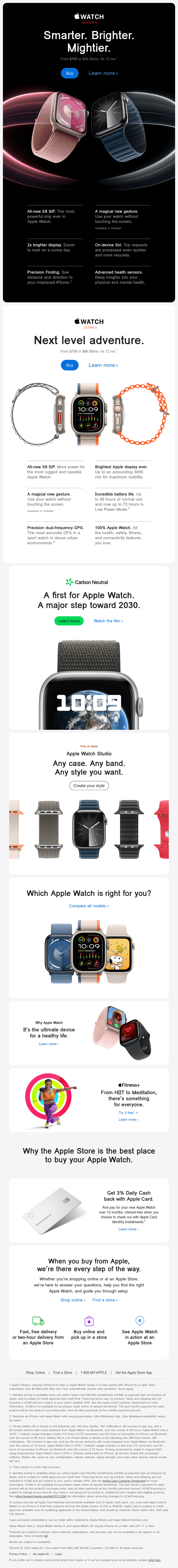 Introducing Apple Watch Series 9 and Apple Watch Ultra 2.