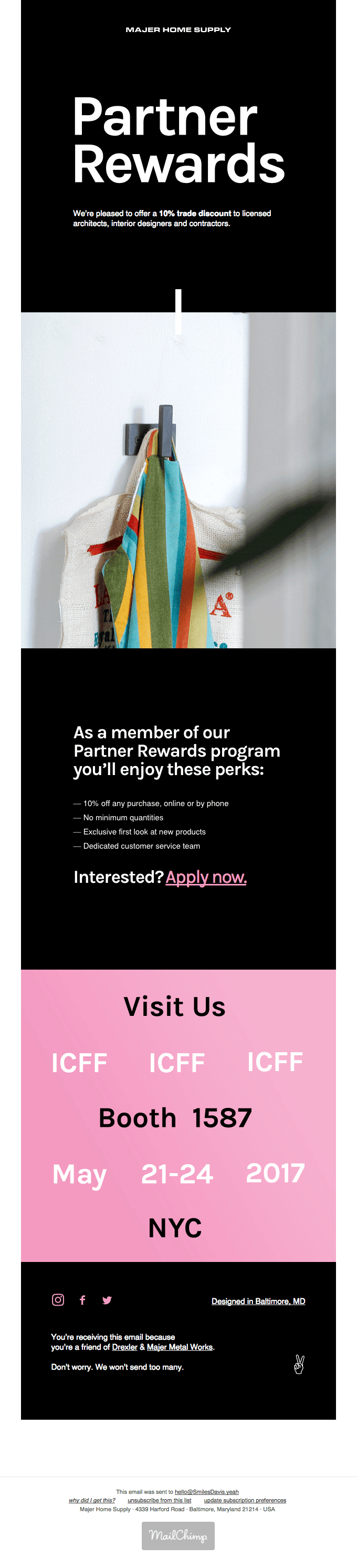 Introducing our Partner Rewards Program + ICFF 2017