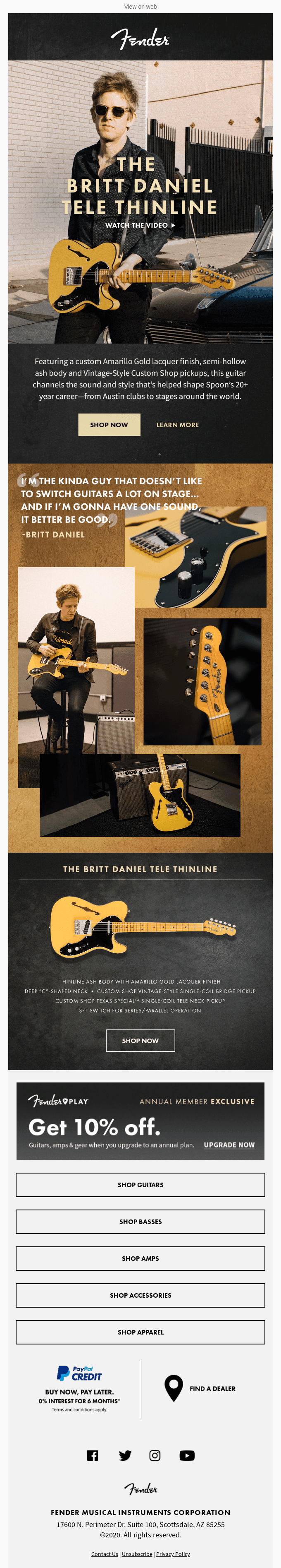 Introducing The Britt Daniel Tele Thinline