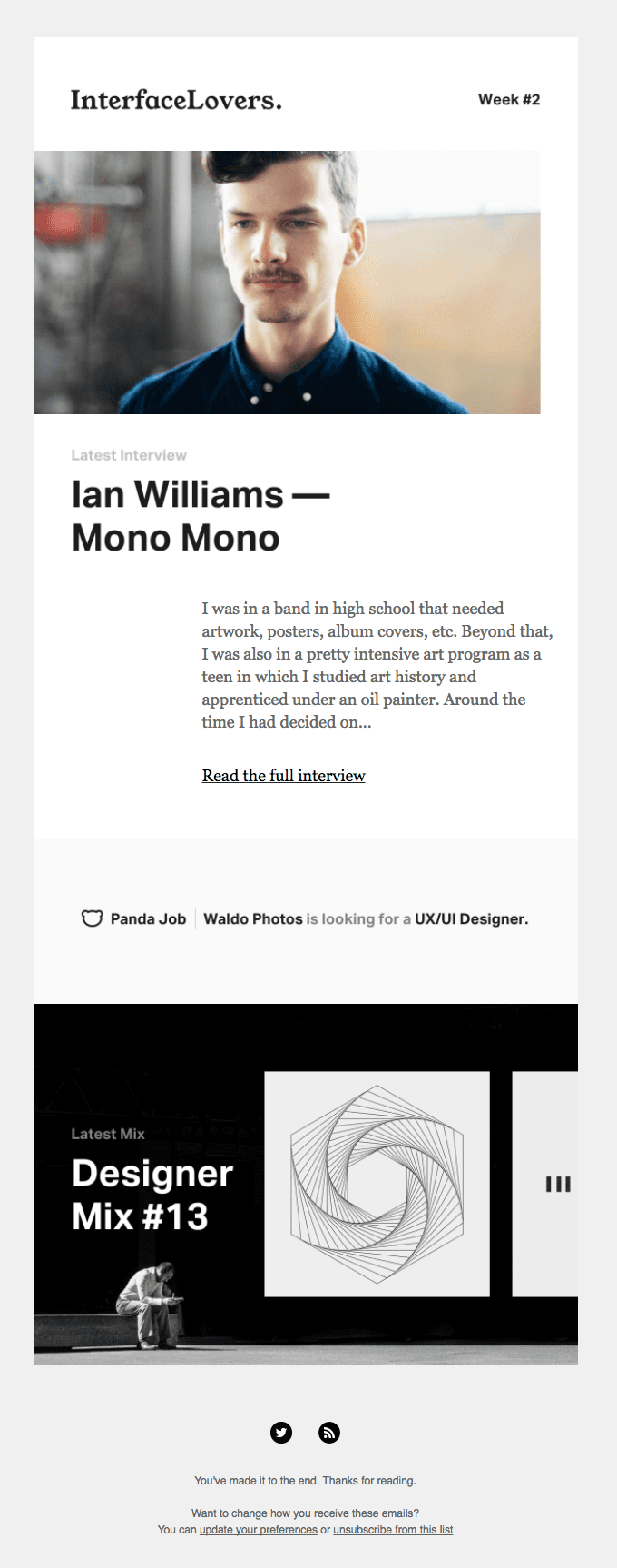 ❤️ Issue #2 — Ian Williams & Designer Mix #13