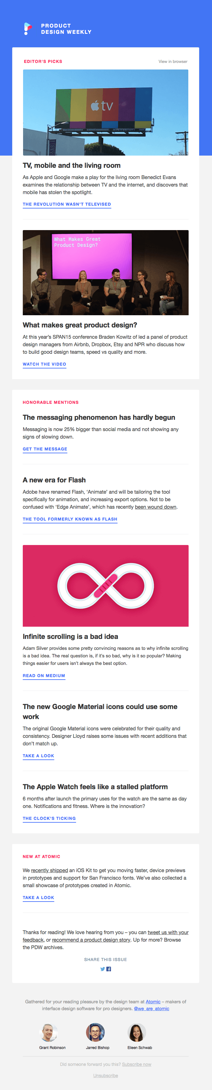Issue #53 — TV & mobile. What makes great product design? Infinite scrolling is bad and other things.