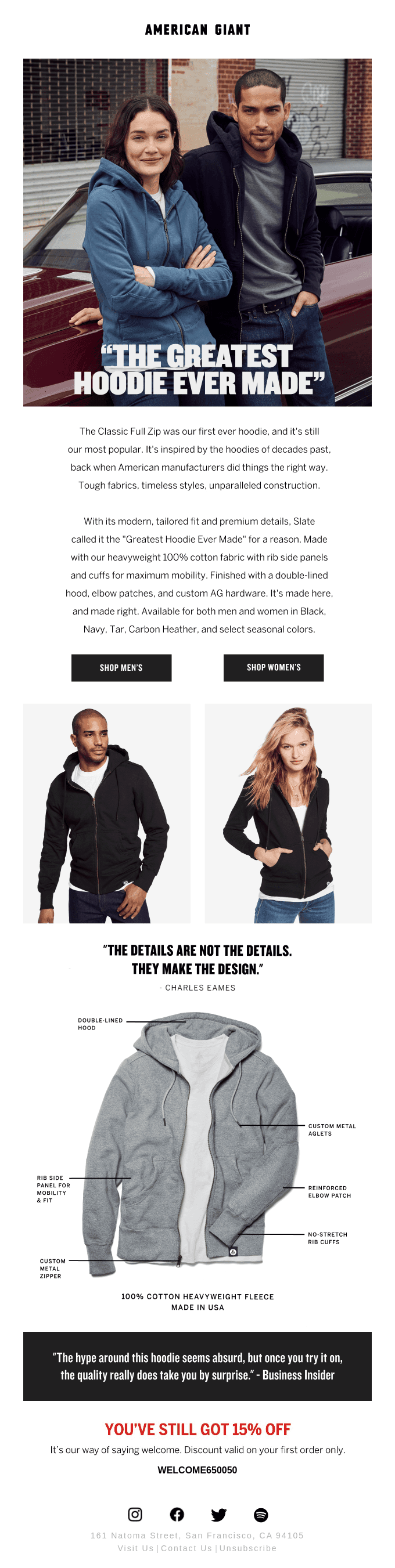 It's "The Greatest Hoodie Ever Made" for a reason