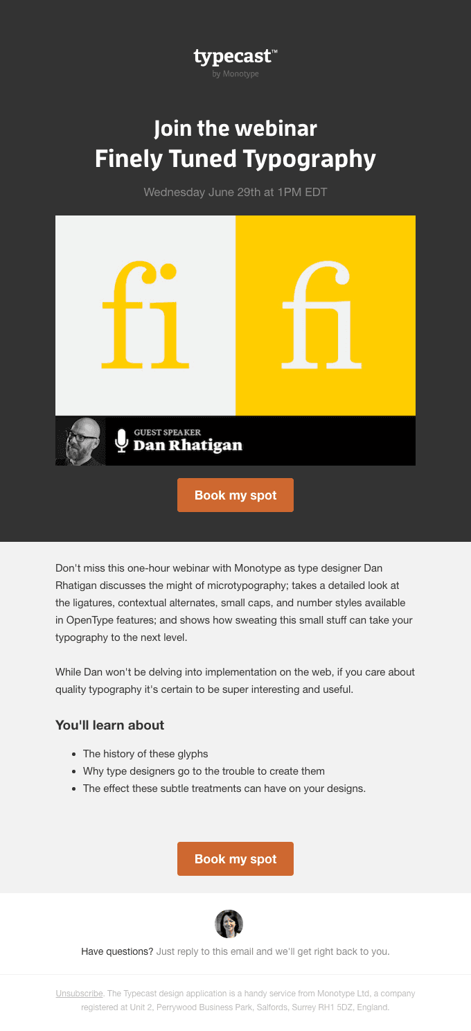 June webinar: Finely Tuned Typography