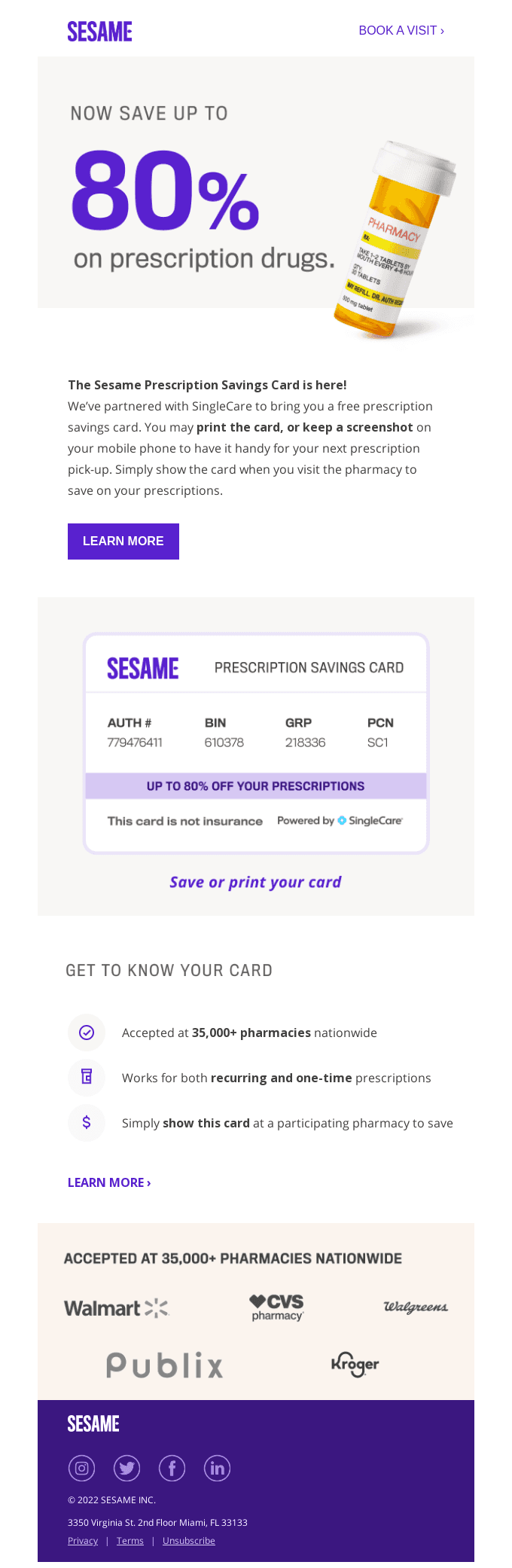 Just in: Save up to 80% on prescription drugs