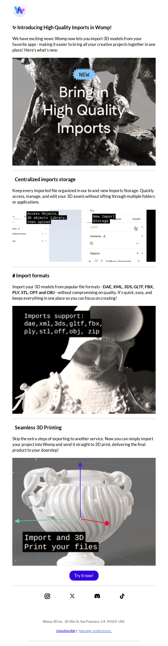 🔥 Just Launched: High-Quality Imports in Womp!