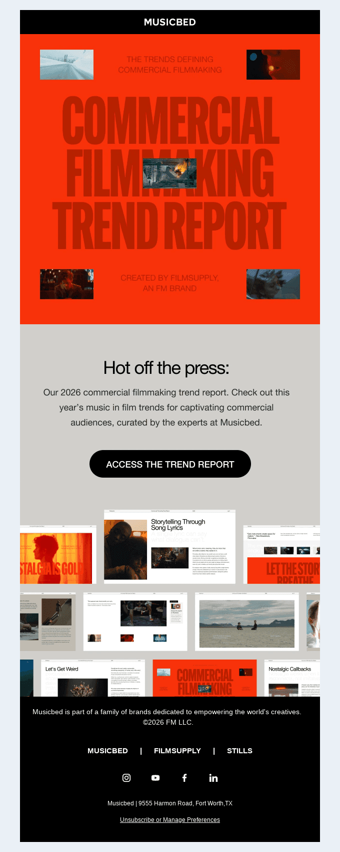 JUST RELEASED: Commercial Filmmaking Trend Report for 2026
