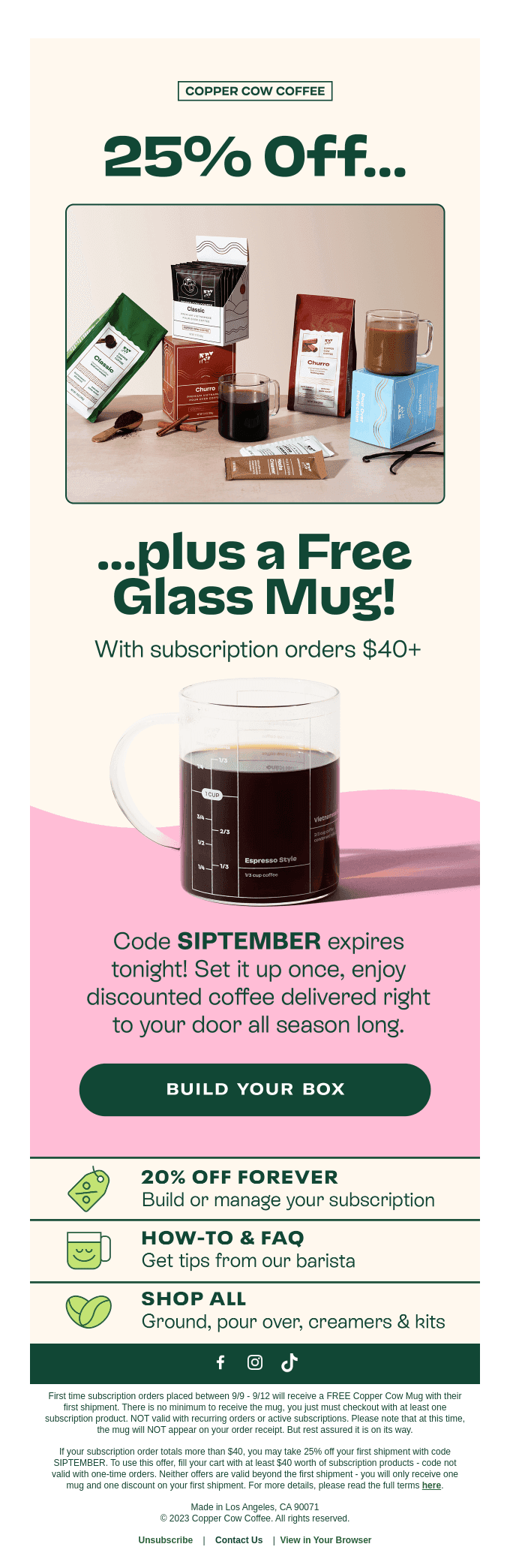 LAST CHANCE: Extra 25% off subscriptions