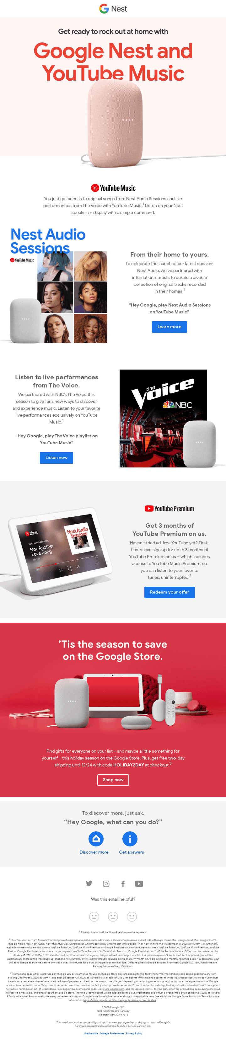 Listen to exclusive new music with Nest + YouTube Music