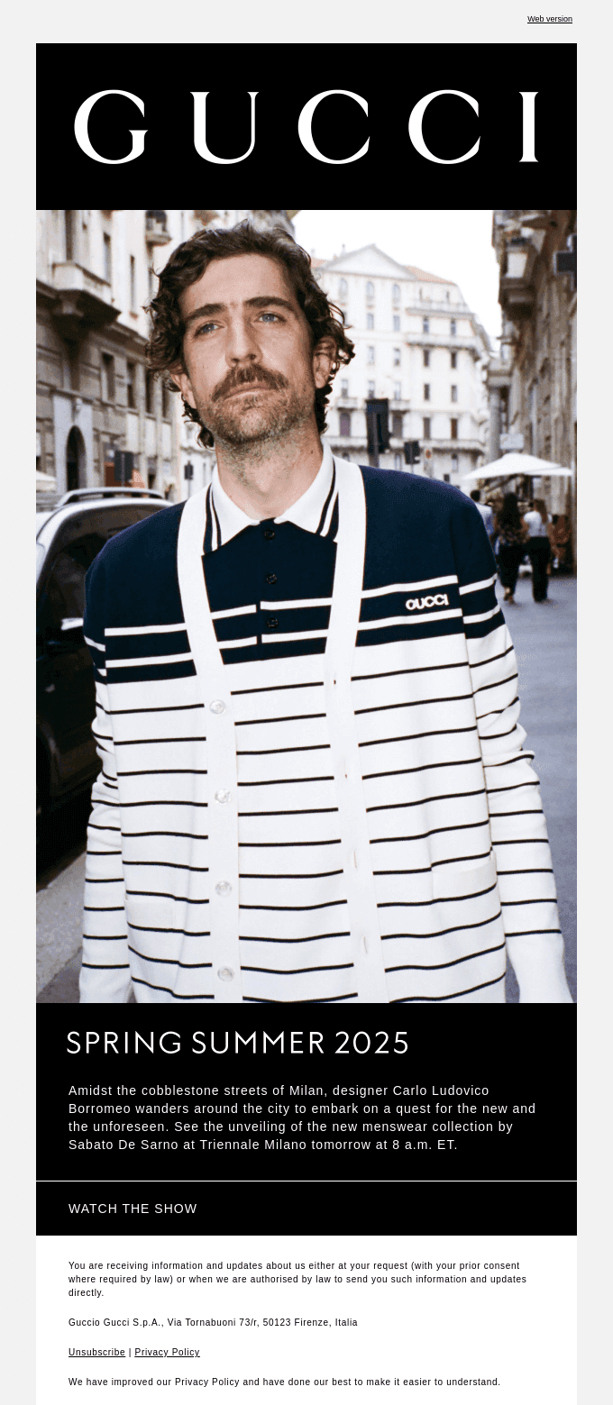 Live Tomorrow: Spring Summer 2025 Men’s Show