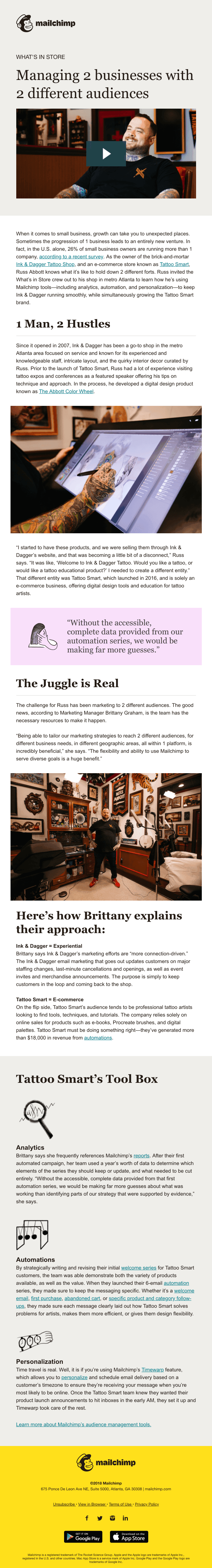 Managing 2 businesses with 2 different audiences