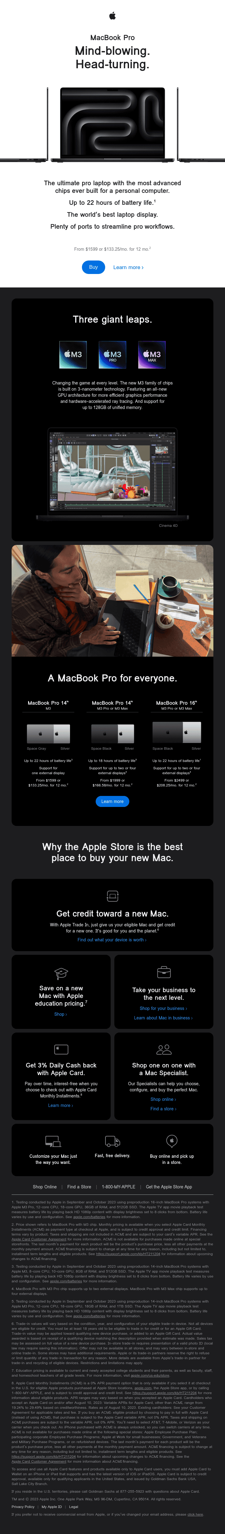 Meet the new MacBook Pro. Supercharged by M3, M3 Pro, and M3 Max.