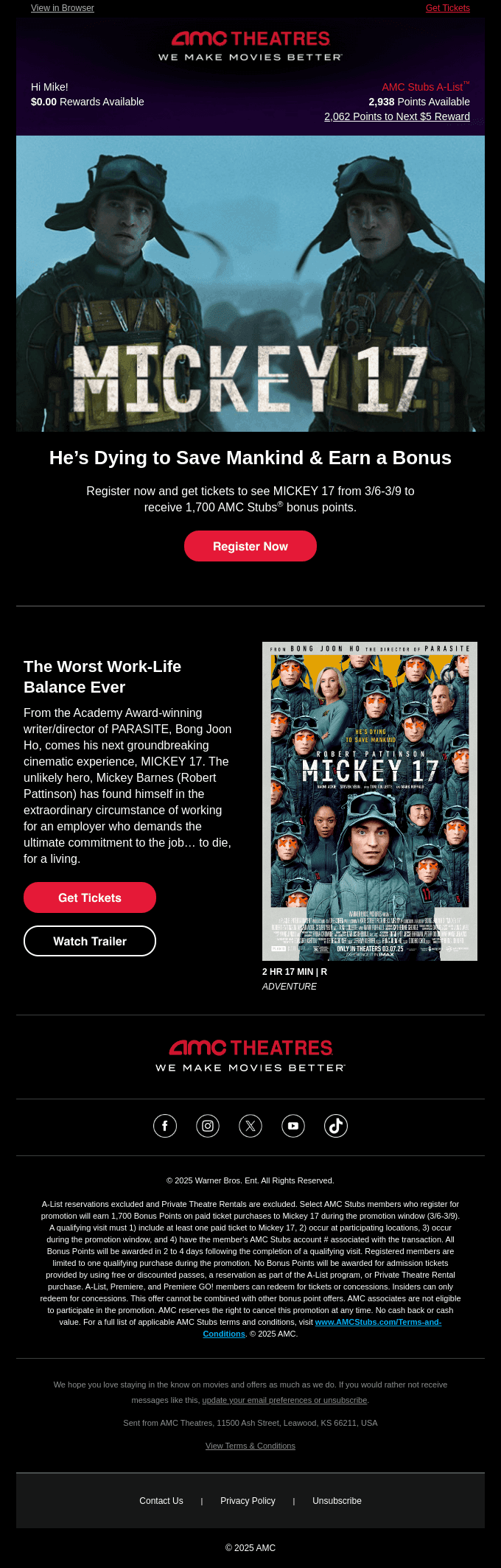 MICKEY 17 Would Die for 1,700 Bonus Points