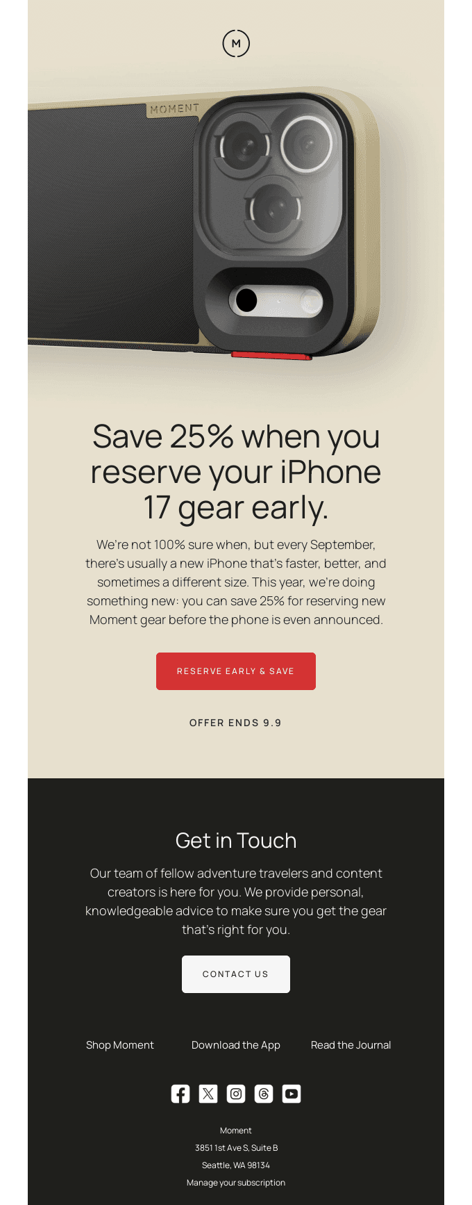 Moment iPhone 17 Gear Pre-Reservations