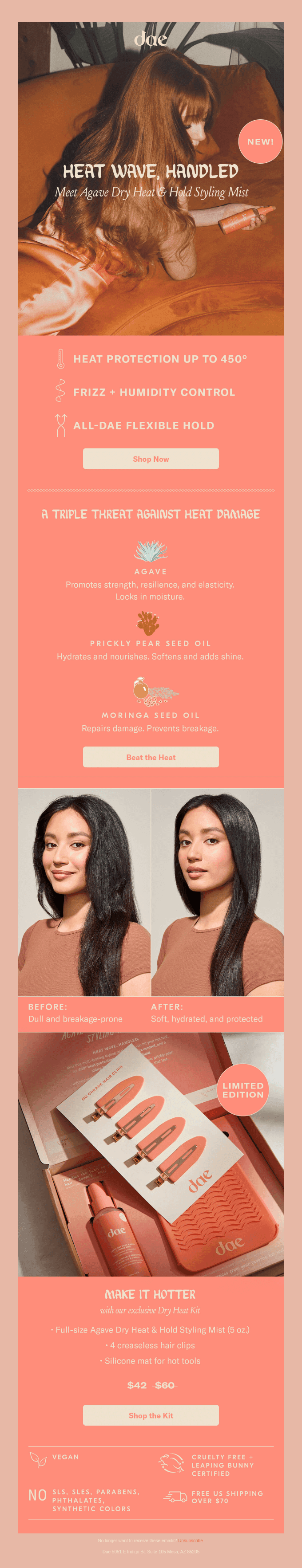 NEW: Agave Dry Heat & Hold Styling Mist