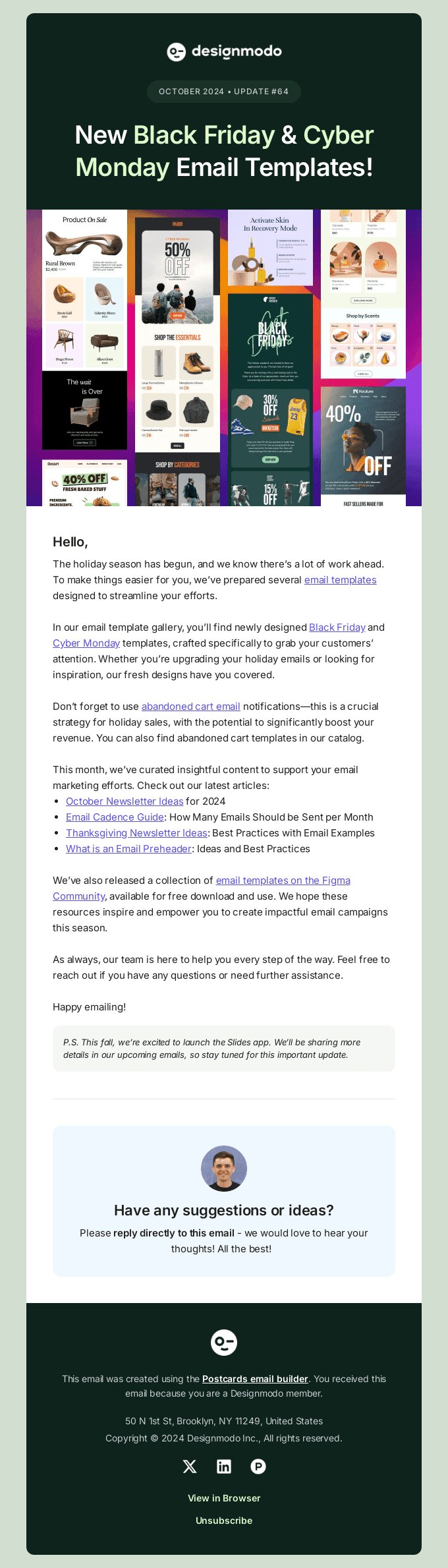 New Black Friday & Cyber Monday Email Templates.