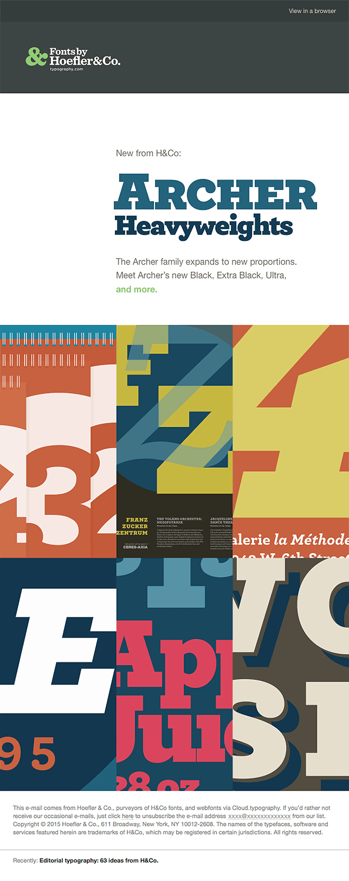 New fonts by H&Co: Archer Heavyweights