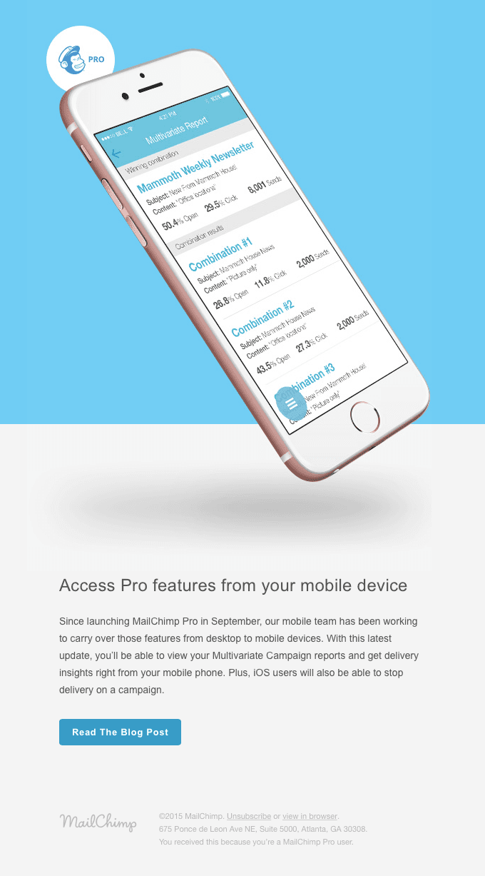 New Pro features in MailChimp Mobile