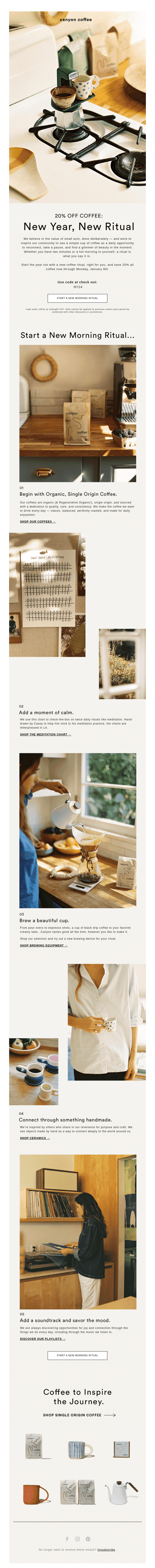 New Year, New Ritual — 20% Off all Coffee