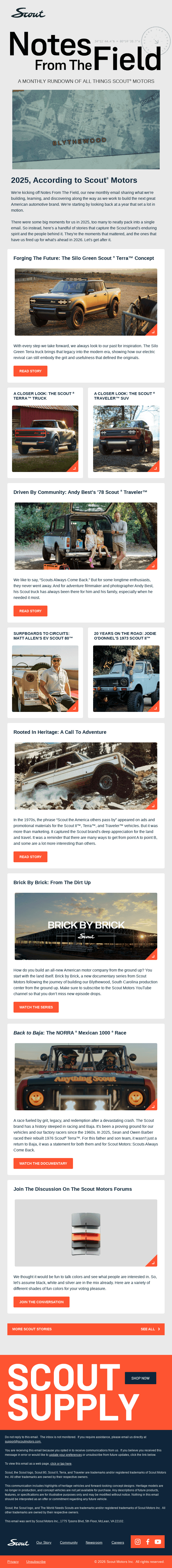 Notes From the Field: January Dispatch