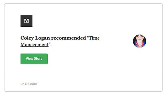 Notification Alert Email Design from Medium