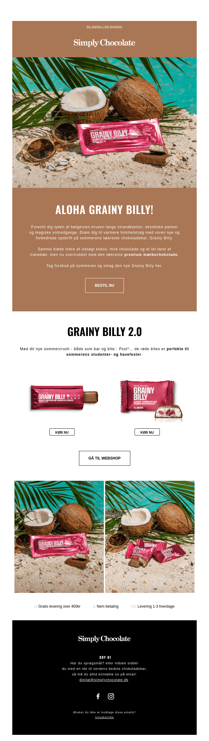 NYHED🌴🥥 Grainy Billy relancering - lækre end nogensinde før!
