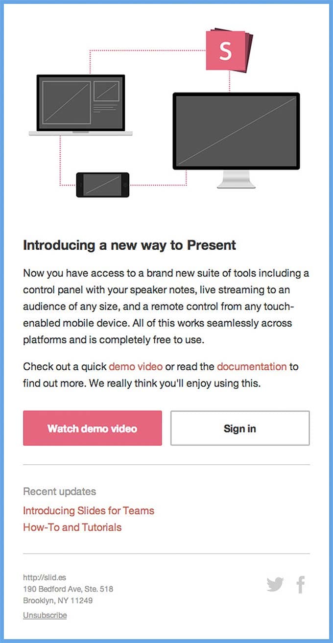 Onboarding Email Design from Slides