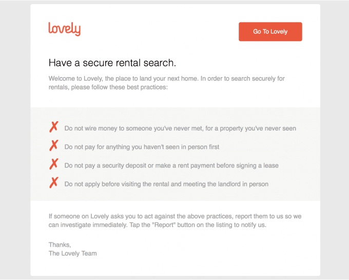 Onboarding Security Email Design from Lovely