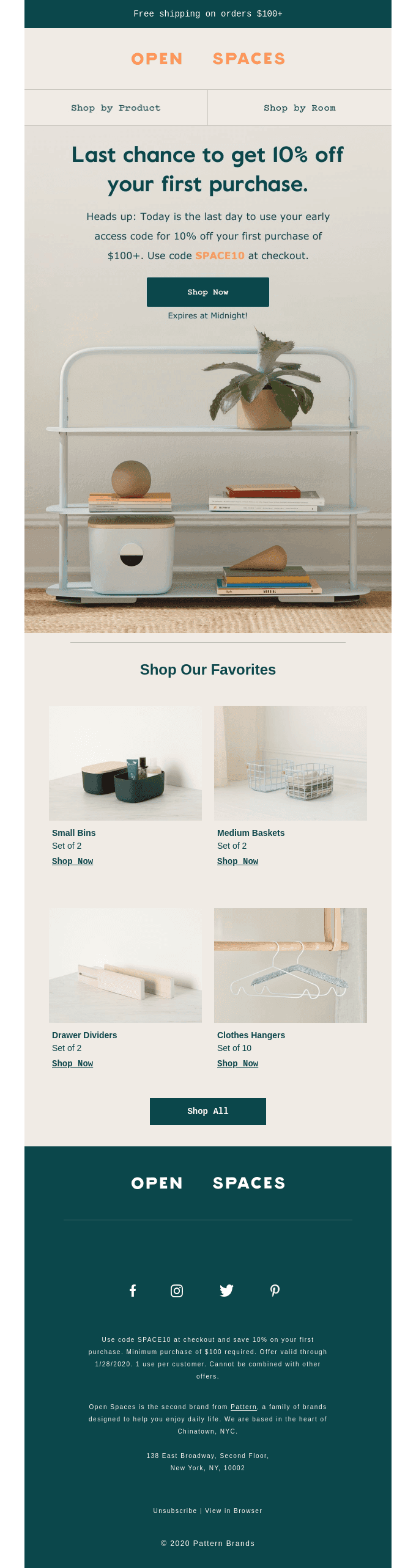 Open Spaces is live! Last chance to get 10% off ✨🏡