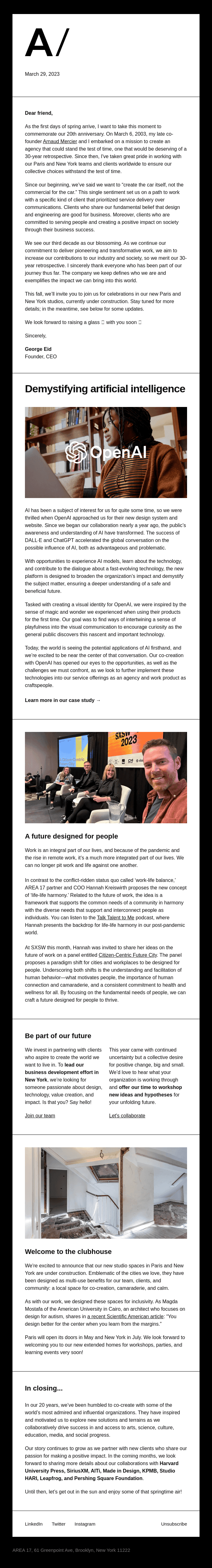 OpenAI launch, future of work, and 20th anniversary