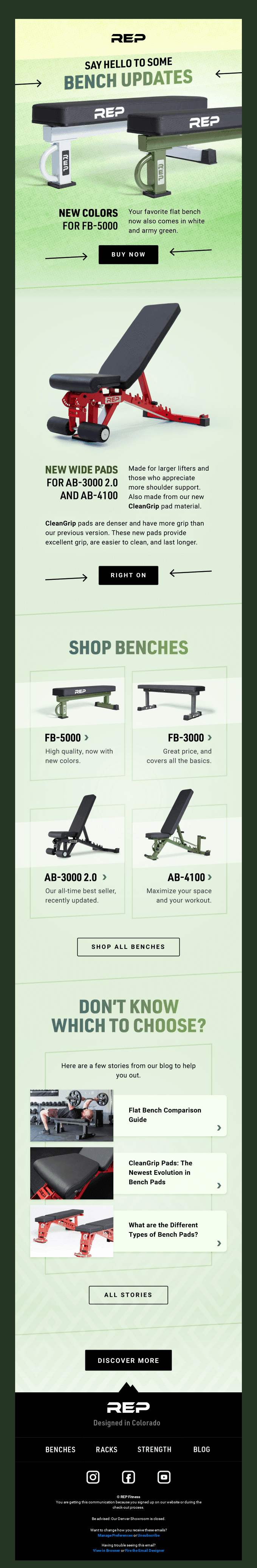 Our Benches just keep getting Better. 💪