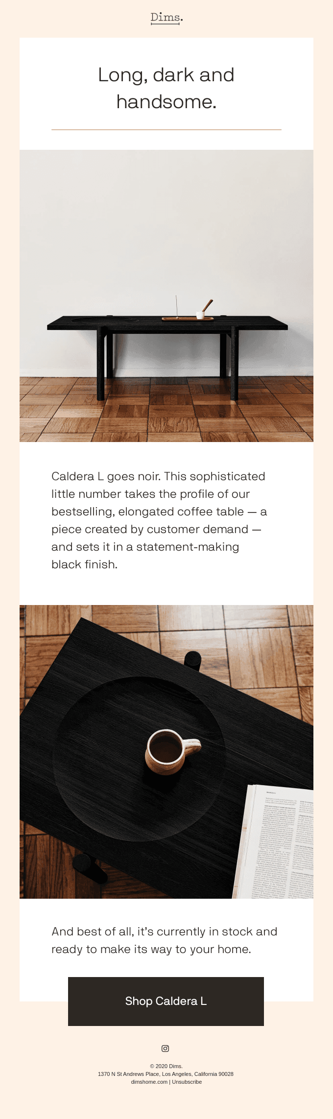 Our bestselling coffee table in Ink Black.