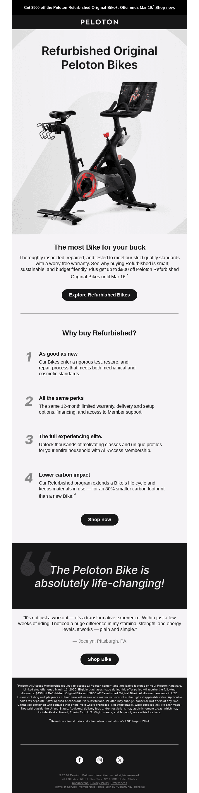 Our lowest price on Refurbished Original Bikes