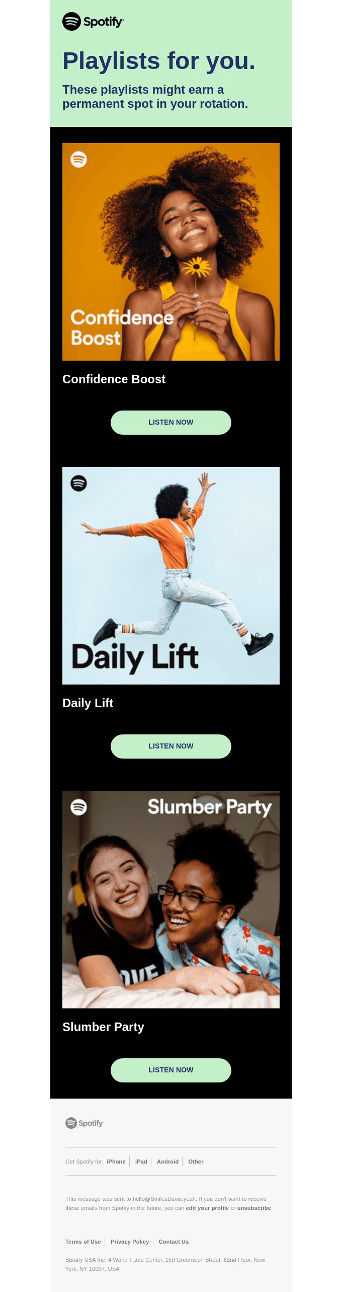 Personalized playlist recommendations, curated just for your taste.