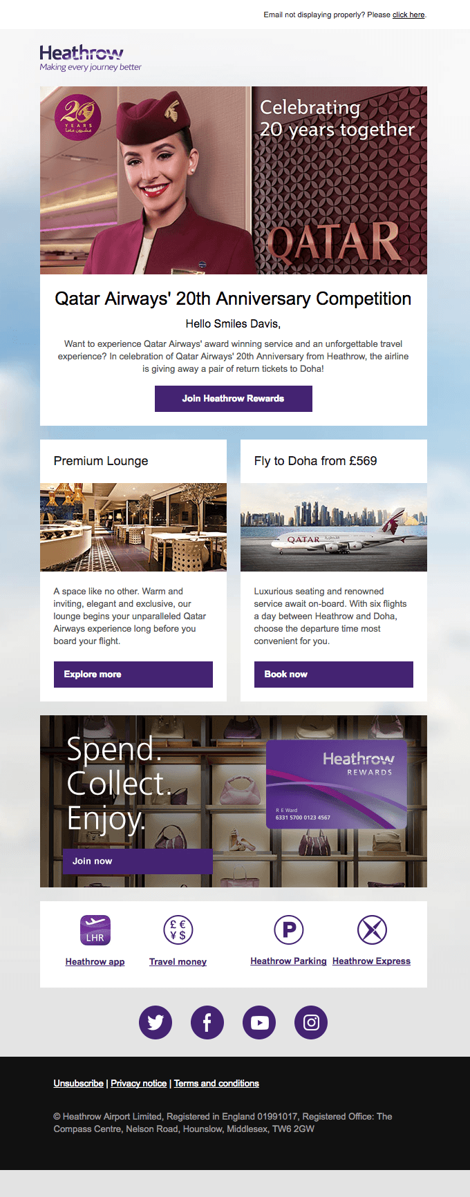 Qatar Airways 20th Anniversary Competition