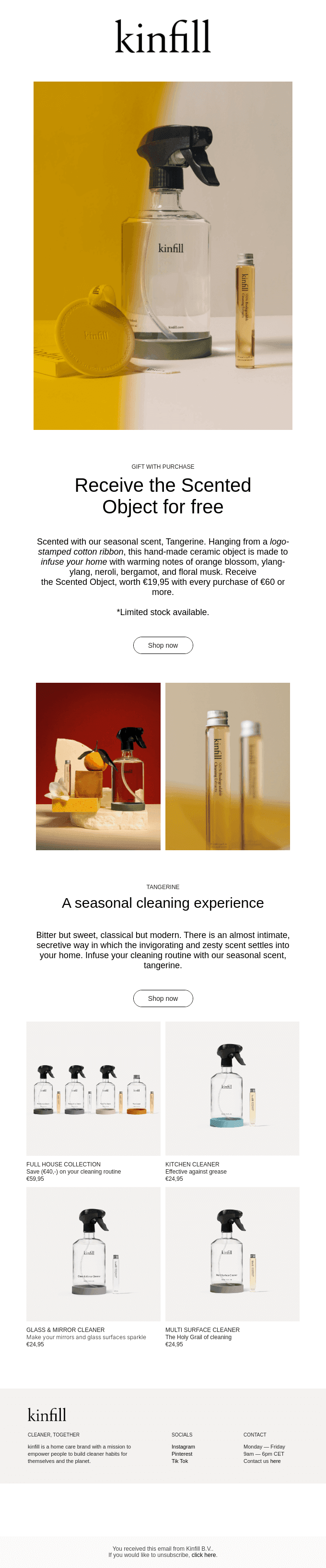 Receive the Scented Object for free