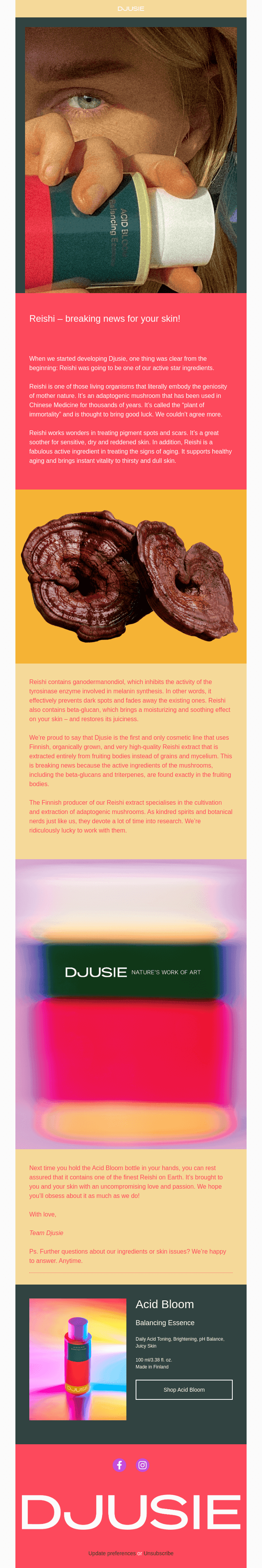 Reishi – breaking news for your skin!