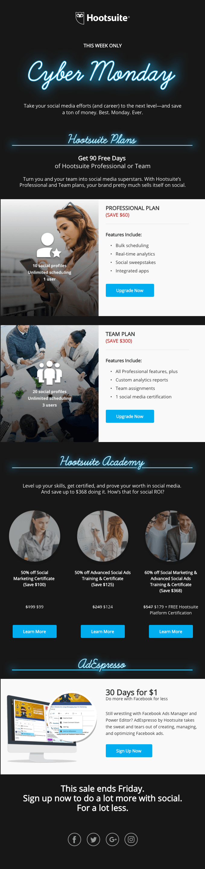 Save over $700 on Hootsuite plans and certification