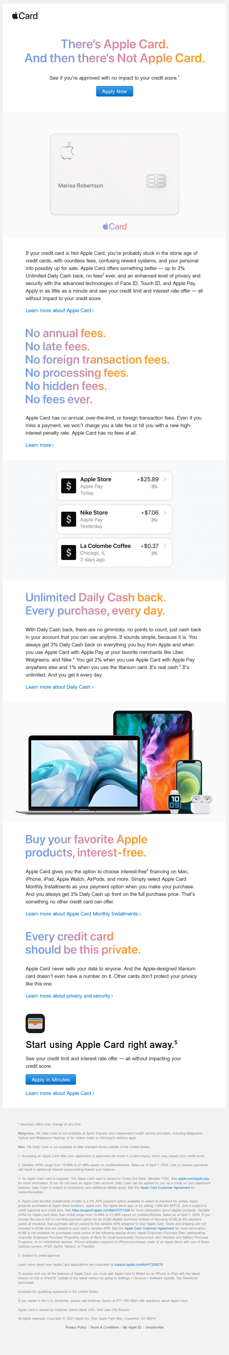 See if you're approved for Apple Card with no impact to your credit score. Apply now.