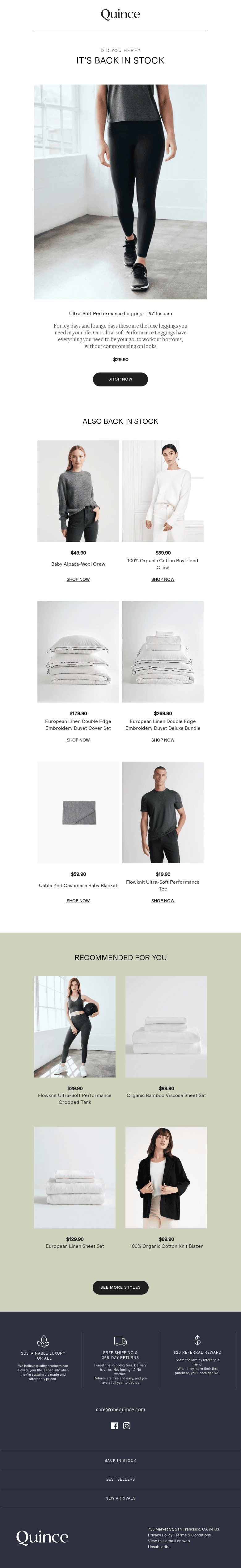 Selling Fast: Ultra-Soft Performance Legging - 25" Inseam