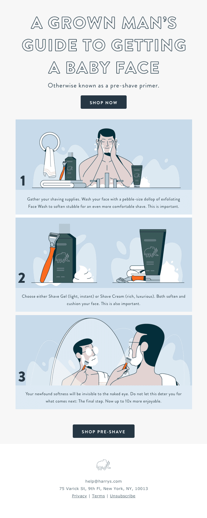 Small steps for a smoother shave