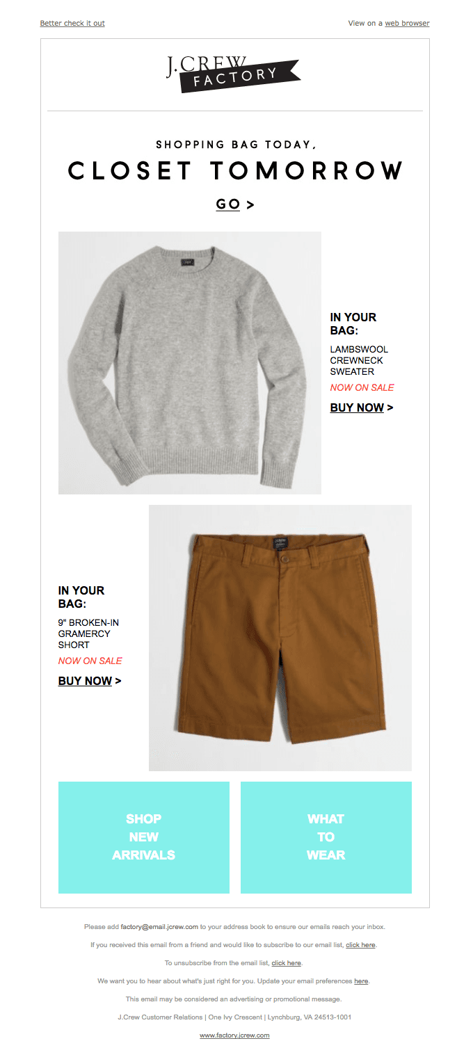 Something just happened in your shopping bag