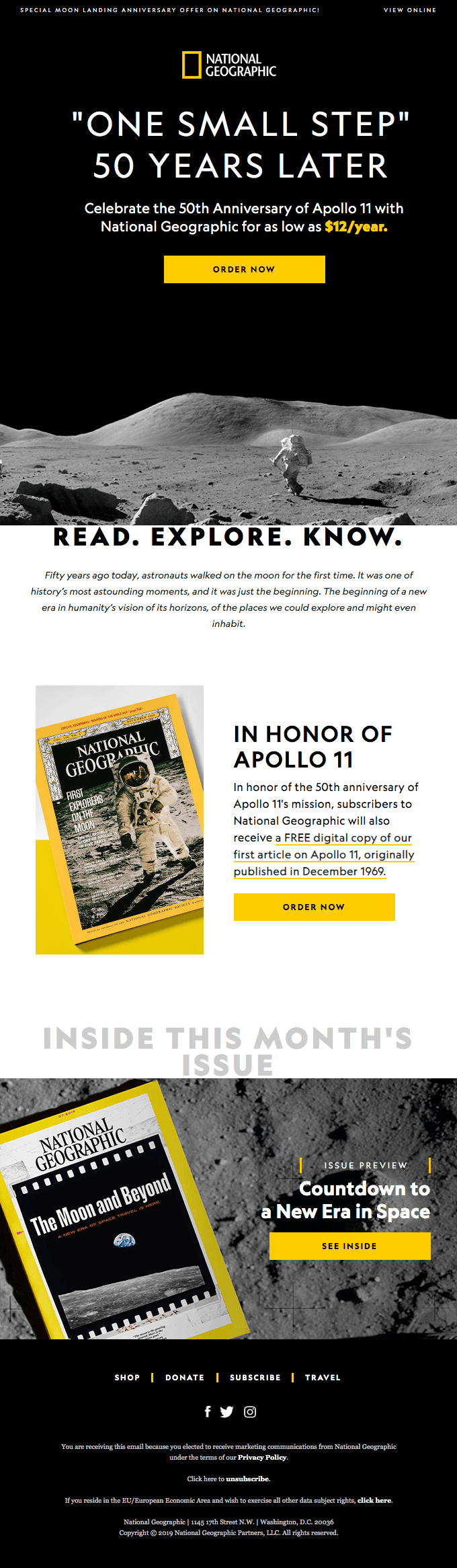 Special Moon Landing Offer on National Geographic
