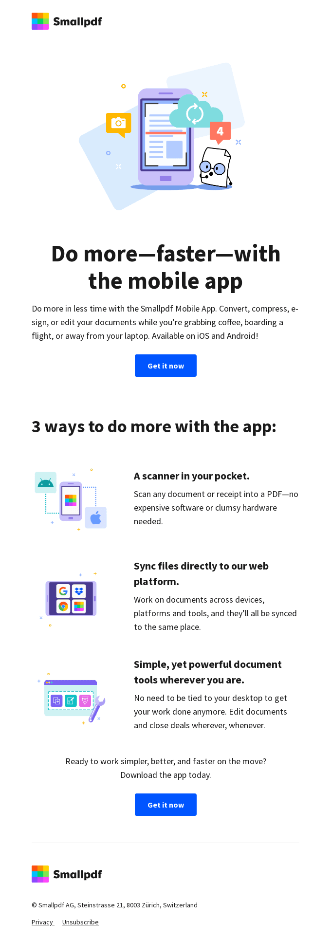 Step 4/4: Do more on the move with the mobile app
