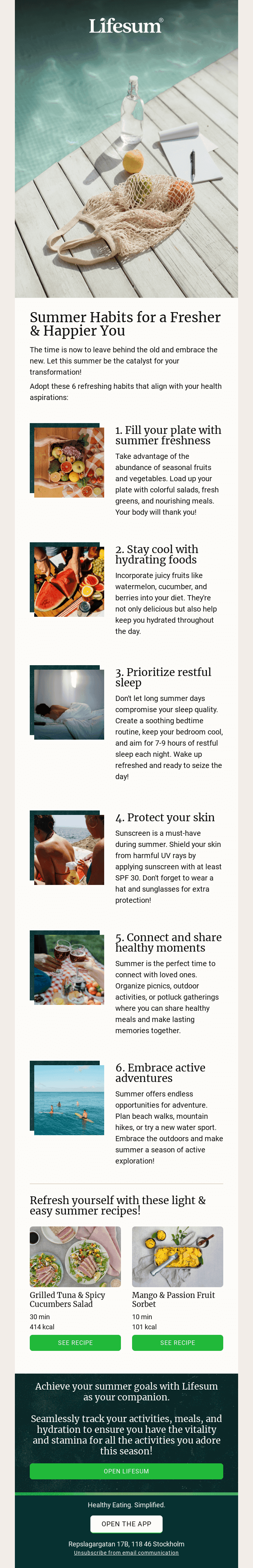 Summer Habits for a Fresher & Happier You ☀️🌊