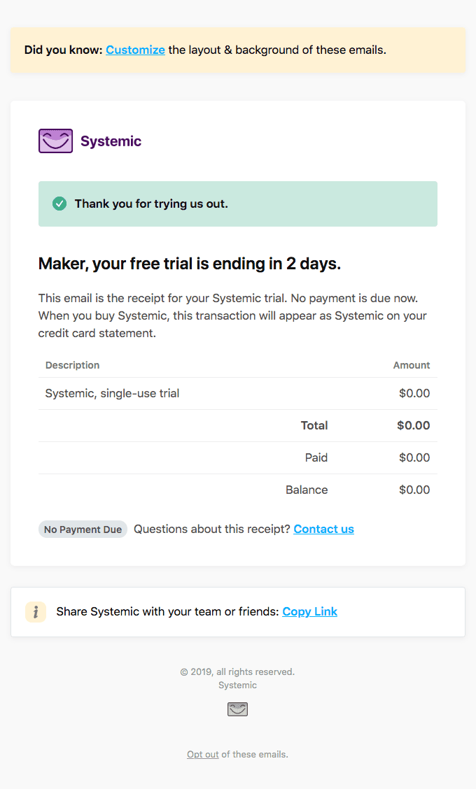 Systemic is optimized for everything, are your emails?