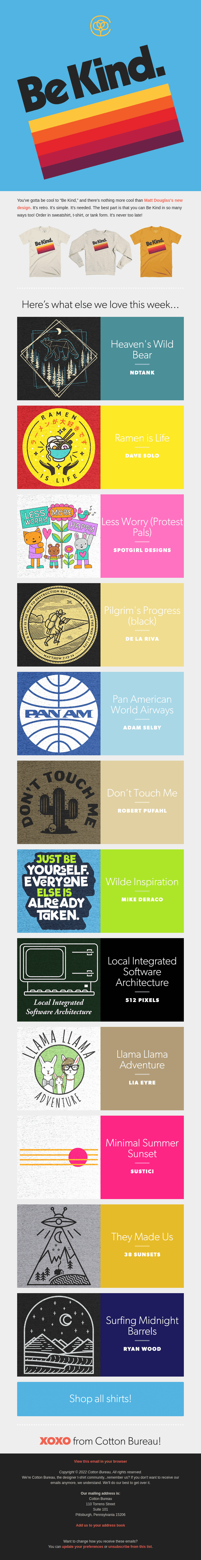 T-Shirt Tuesday from Cotton Bureau!