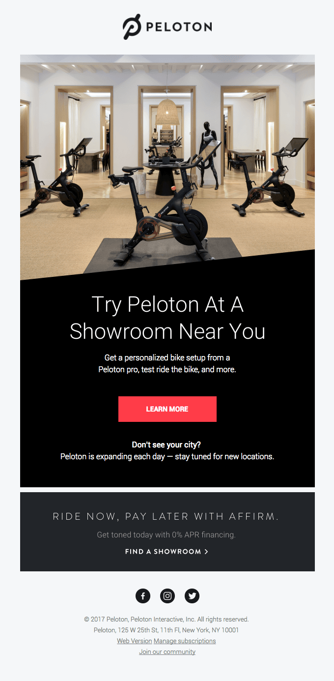 Test ride the bike at your nearest showroom