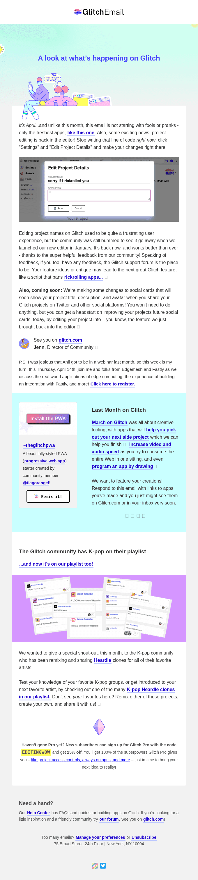 This month on Glitch: a beloved editor feature is back! Also, lots of K-pop 🎶